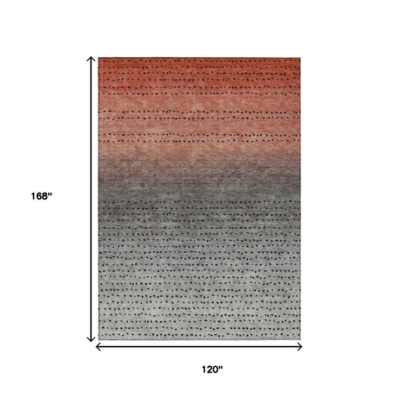 HomeRoots Abstract Transitional Rectangle Outdoor Rug