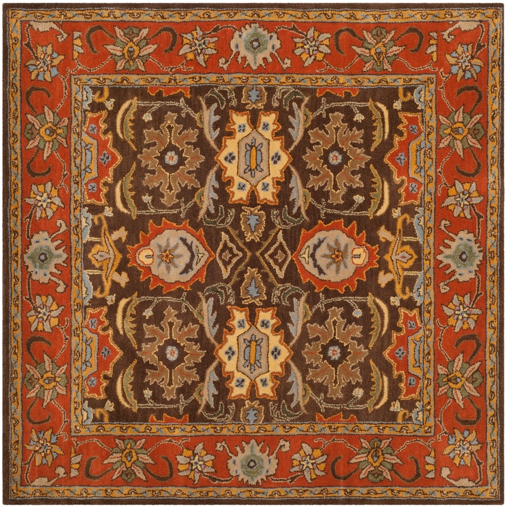 SAFAVIEH Handmade Heritage Dot Daisy Traditional Oriental Wool Rug