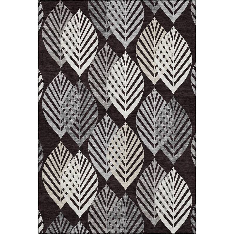 Premium Washable Super Soft Farmhouse Leaves Mayfield Rug