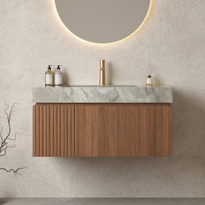 Wall-Mounted Bathroom Vanity with Sink
