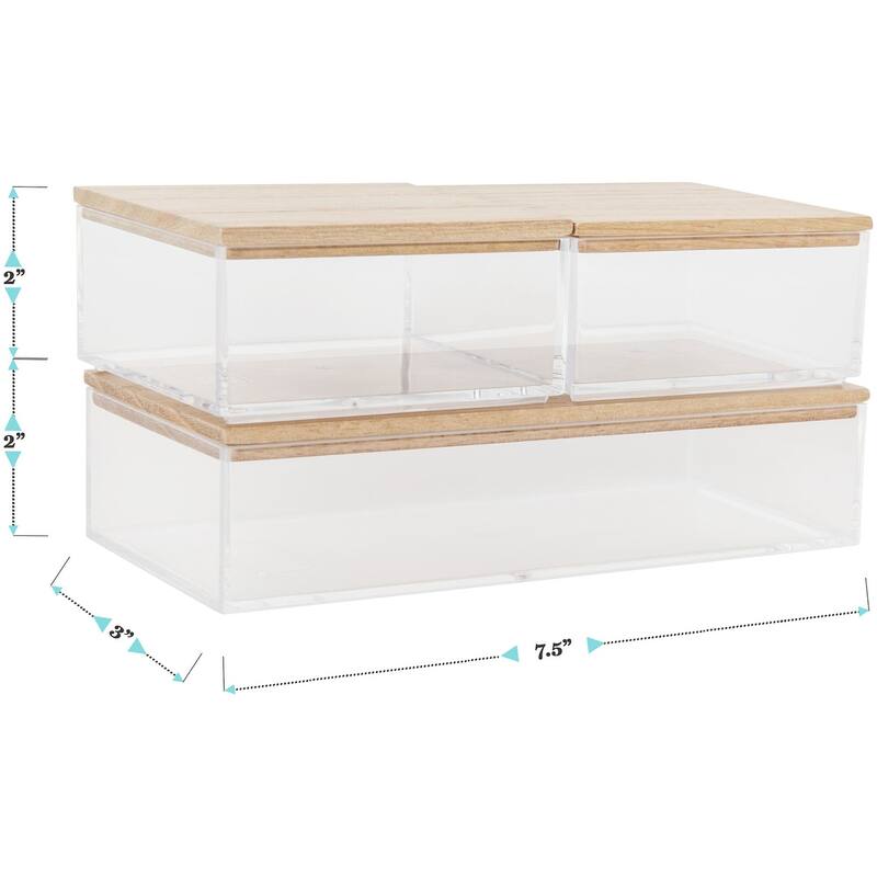 Flash Furniture BE-PB3316-WD-3-MS Brody 2" Tall Stacking Clear Office