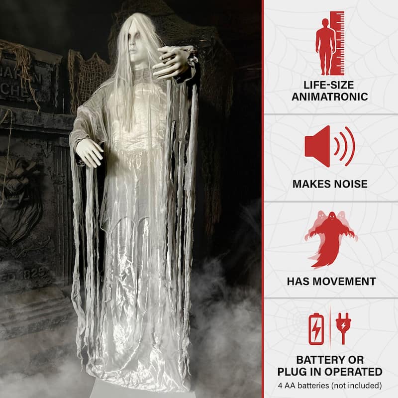 Haunted Hill Farm Rising Ghost Woman by Tekky, Premium Halloween Animatronic