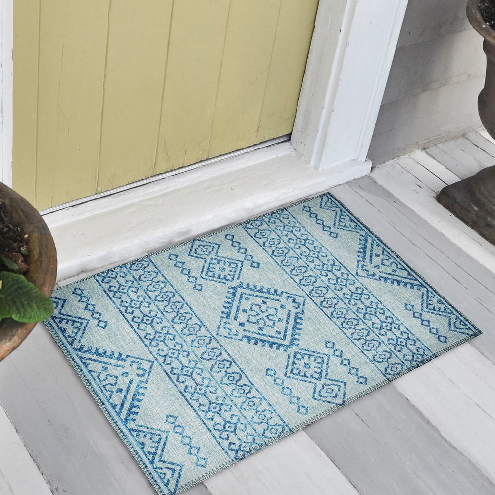 Indoor/ Outdoor Yuma Boho Washable Rug