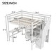 preview thumbnail 3 of 22, Wood Storage Loft Bed with L-Shaped Desk and 4 Drawers, Full Size Kids Bed Frame with Cabinet & Storage Staircase for Bedroom