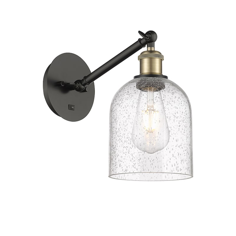 Innovations Lighting 317-1W-10-6 Bella Sconce Bella 10" Tall Wall - Black Antique Brass / Seedy