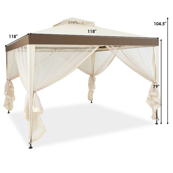pop up canopy with netting 10x10