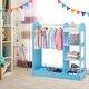 preview thumbnail 21 of 30, Gymax Kids Dress up Storage Hanging Armoire Dresser Costume Closet w/