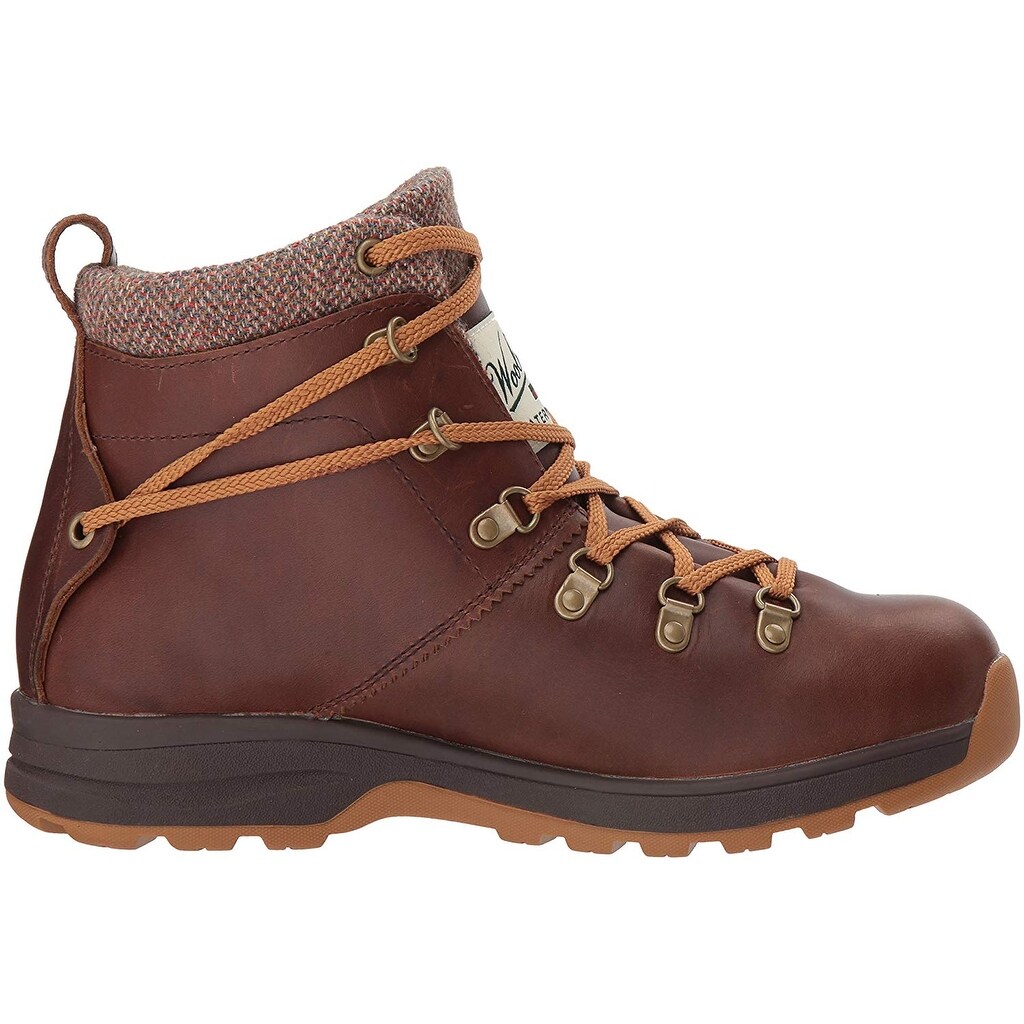 Shop Woolrich Womens Ginger Leather Round Toe Ankle Combat Boots