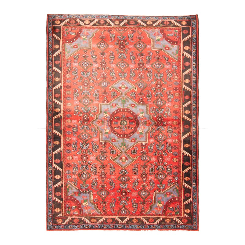 ECARPETGALLERY Hand-knotted Anadol Red Wool Rug - 4'9 x 6'9