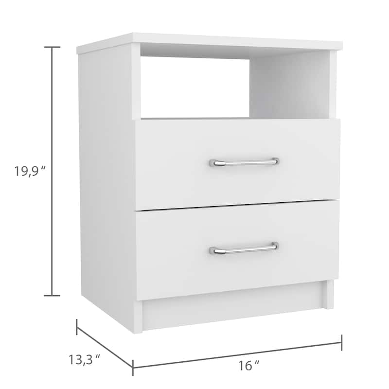 Brookeline 2-Drawer 1-Shelf Rectangle