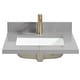 preview thumbnail 55 of 98, Malaga Composite Stone Vanity Top with White Rectangular Sink 25 in. W x 22 in. D - Reticulated Grey