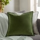 preview thumbnail 27 of 57, Artistic Weavers Harrell Solid Velvet 22-inch Throw Pillow Cover Only - Emerald