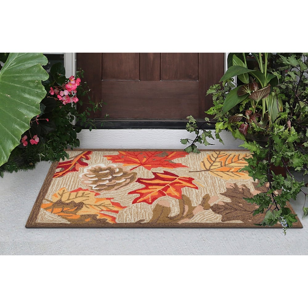 Liora Manne Ravella Falling Leaves Indoor/Outdoor Rug