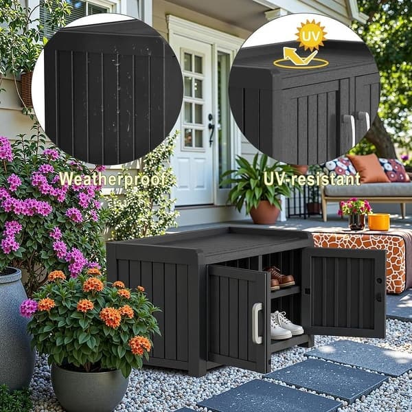 Waterproof Outdoor Shoe Storage Bench Shoe Bench KAMPCO Entryway