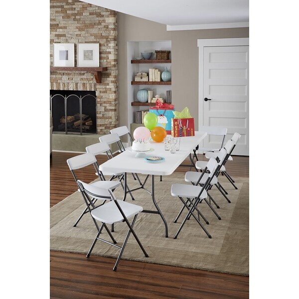 COSCO Deluxe 8 ft. Fold-in-Half Indoor & Outdoor Blow Molded