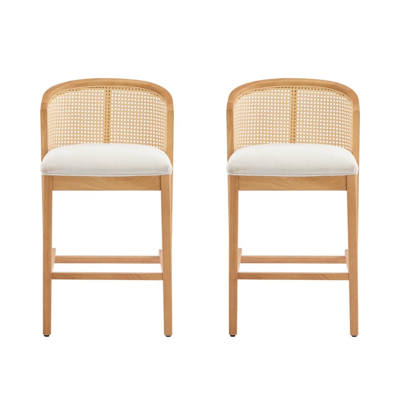 Counter Height Chair Side Dining Chair Set of 2 - Beige,Natural