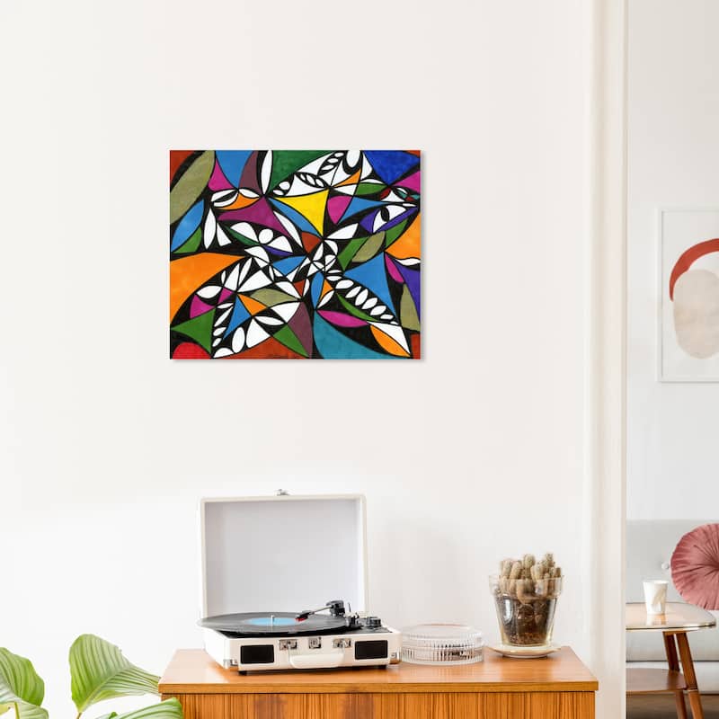 Wynwood Studio Abstract Manuel Roman - Moonlit Canopy White and Modern & Contemporary Wall Art Canvas Print - 24 x 20
