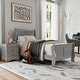 preview thumbnail 48 of 57, Furniture of America Mayday Traditional Kids Solid Wood 3-Piece Bed and 2 Nightstand Bedroom Set Grey - Twin