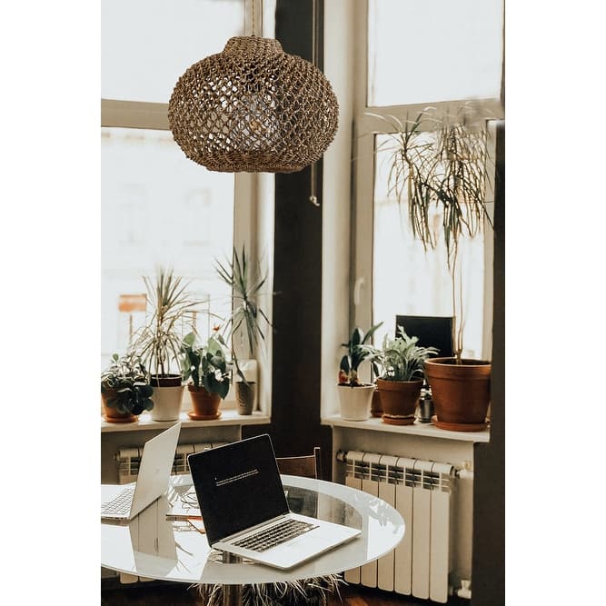 Arya Rattan Pendant Light - 13" x 16.1