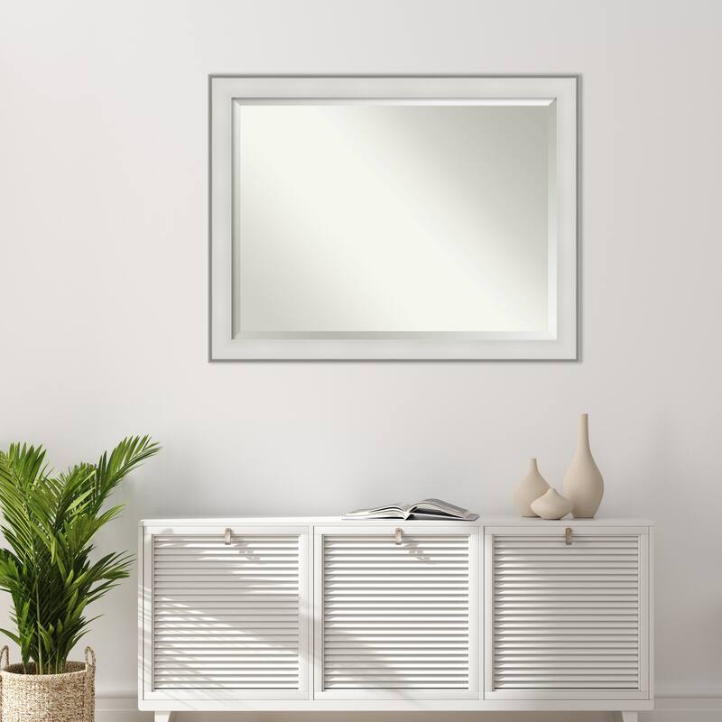 Beveled Wall Mirror - Imperial Pewter Black Frame