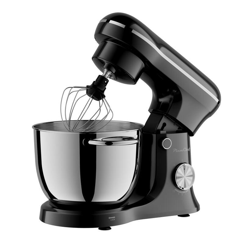 Anmytek Black Stand Mixer Multifunctional Kitchen Appliance for Baking Dough Heavy Duty Modern Countertop Mixing