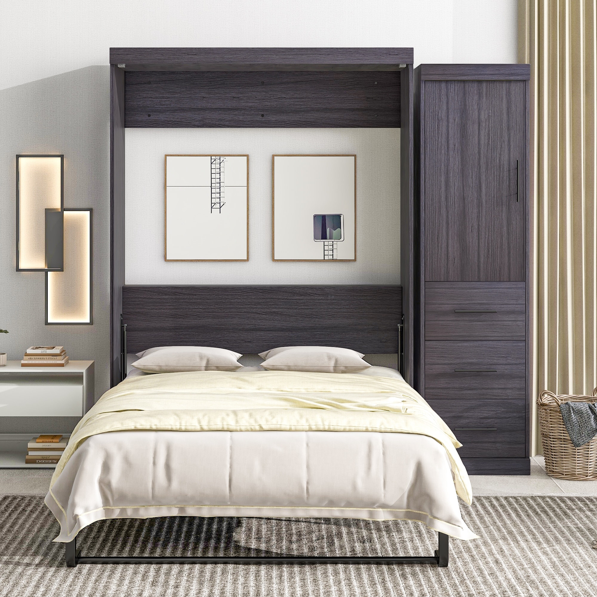 Metal murphy bed sales frame