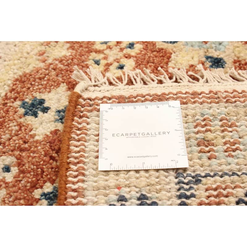 ECARPETGALLERY Hand-knotted Jules Serapi Light Blue Wool Rug - 5'4 x 7'10