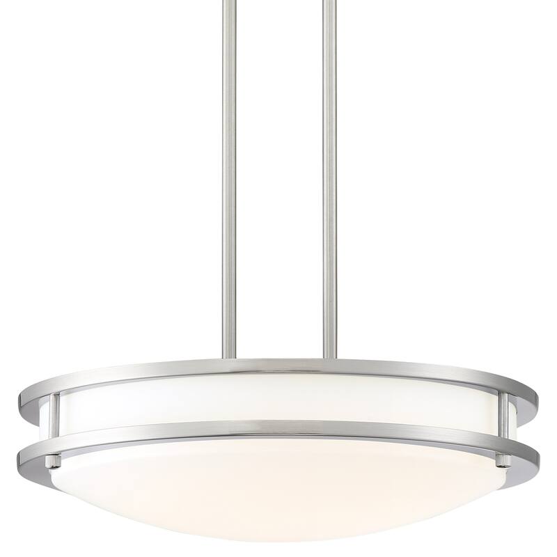 Access Lighting Solero 16" Wide LED Pendant - 3000K - Brushed Steel / Acrylic