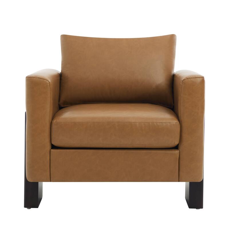 Christopher Knight Home - American Modern 3-Seater Upholstered Sofa and 2 Accent Chairs Set with Rubberwood Legs