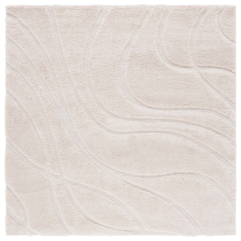 SAFAVIEH Florida Shag Sigtraud Abstract Waves 1.2-inch Thick Rug