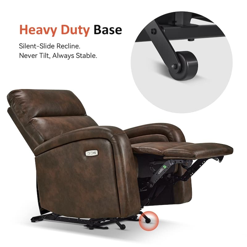 Zero Wall Recliner Chair, Power Recliner with USB & Type-C Dual Charge Ports, for Small Space, Living Room