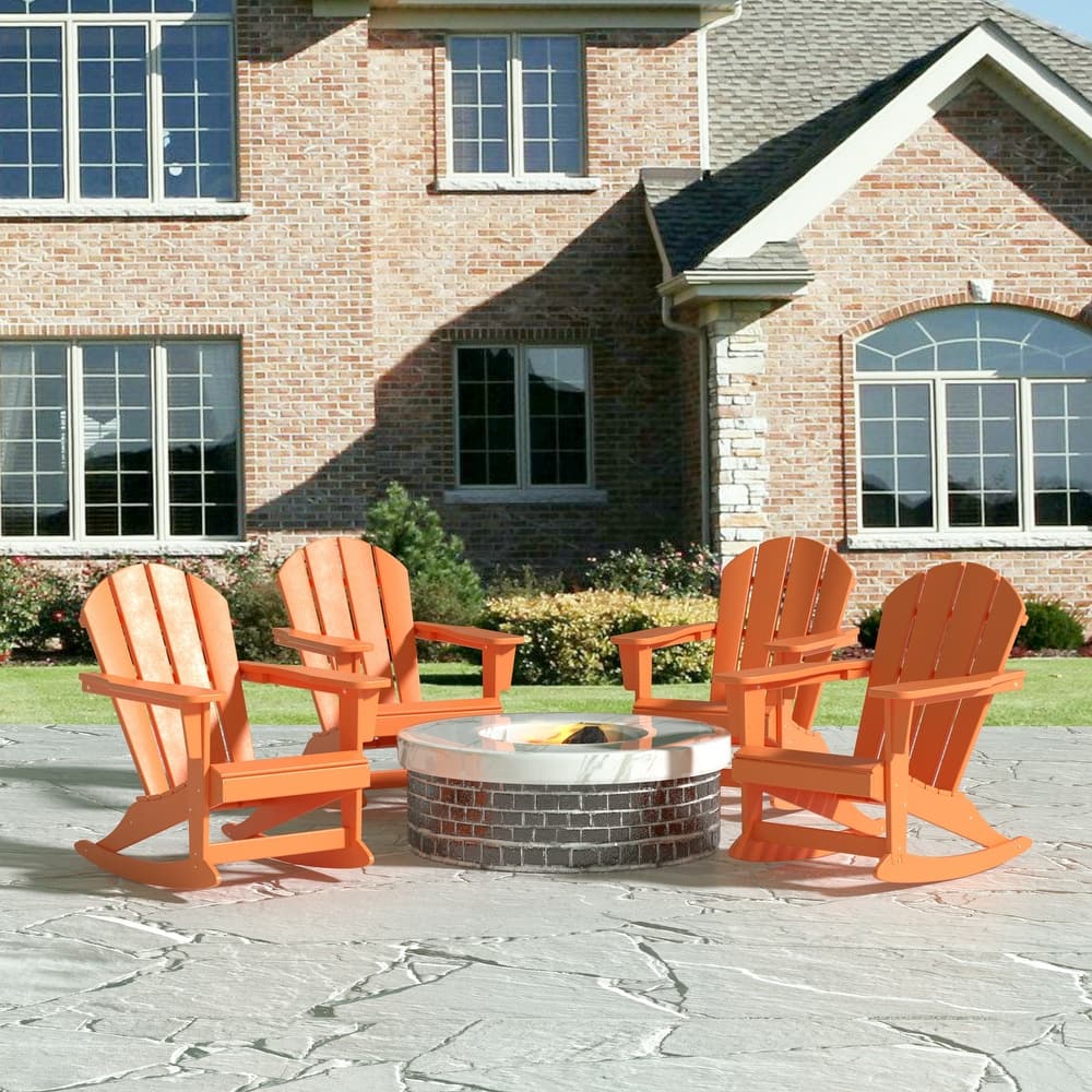 Laguna Hdpe All Weather Outdoor Patio Rocking Chair (Set of 4)
