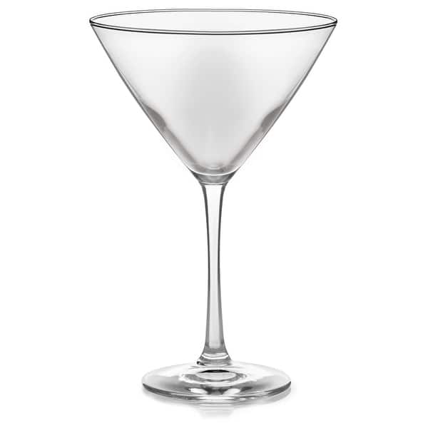 JoyJolt Carre Collection Cocktail Glasses - Set of 4 Square Heavy Base  Martini Glass Set - 8-Ounce