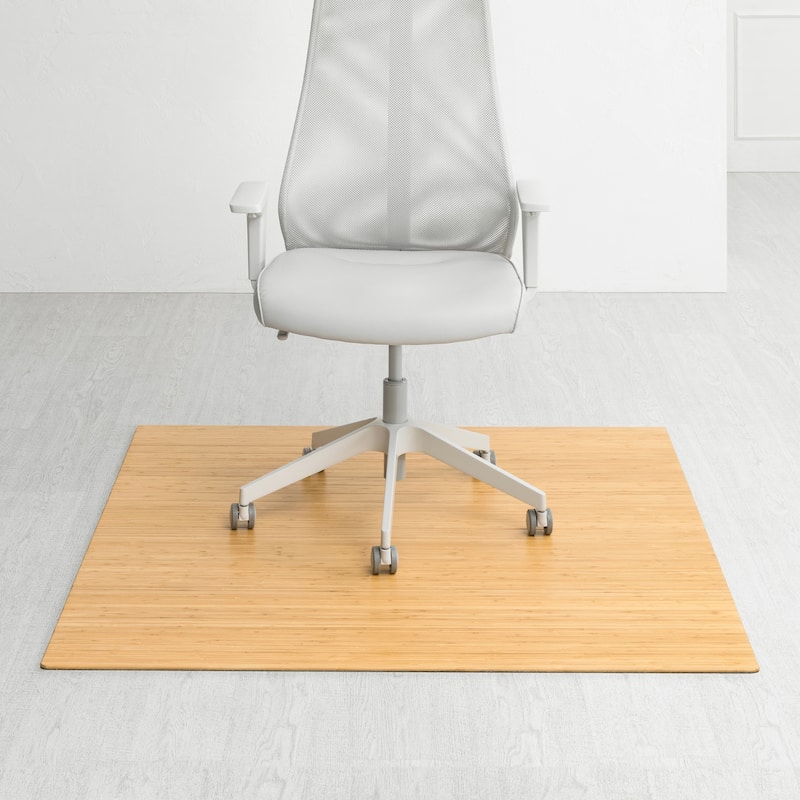 Jani Eco Bamboo Standard Rectangular 5 x 4 ft Chair Mat - Natural