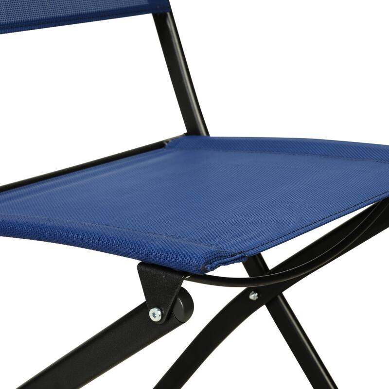 2 Pack Commercial Outdoor Flex Comfort Folding Chair with Metal Frame