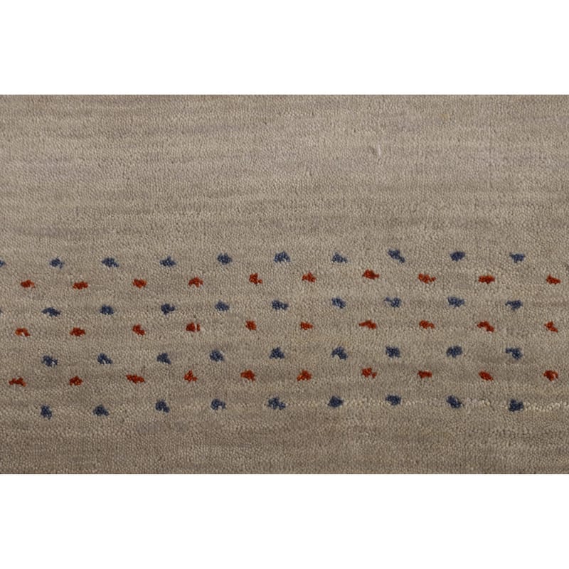 Gabbeh Indian Runner Rug Hand-Knotted Oriental Tribal Wool Carpet - 2'7"x 9'7"
