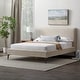preview thumbnail 7 of 15, New Heights Dillon Upholstered Bed with Metal Legs Taupe - King