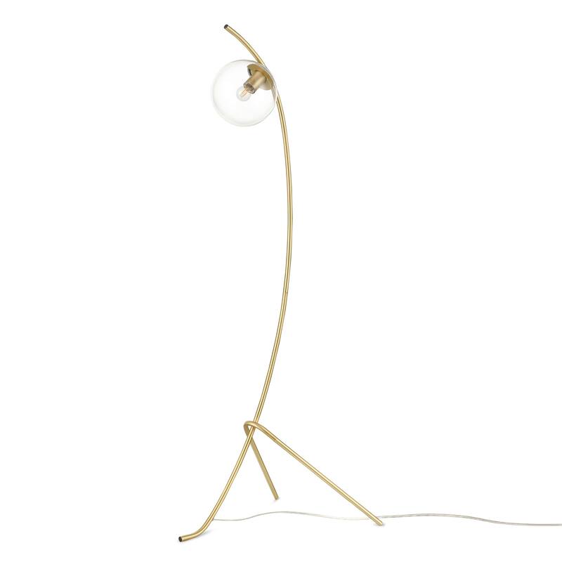 Light Society Addis Floor Lamp - Brushed Brass/Clear
