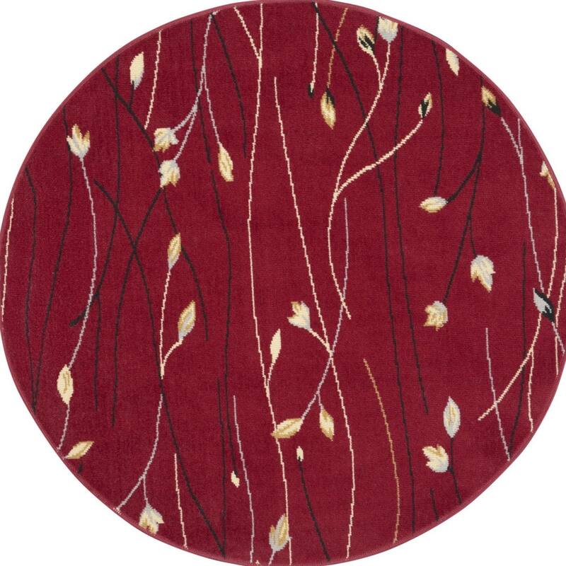 Like Power Loomed Geometric Floral Low Pile Area Rug By HomeRoots - 48' X '48' X '0.25