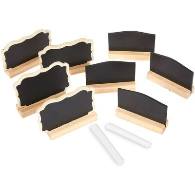 8x Mini Chalkboard Signs Stand, Place Cards Message Board for Wedding Food Signs