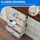 preview thumbnail 6 of 32, Farmhouse Sideboard Buffet Cabinet with Storage-Sliding Barn Doors and 4 Drawers