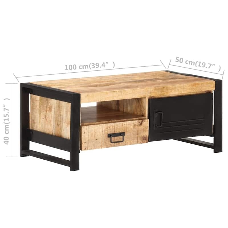 vidaXL Coffee Table Living Room End Table Accent Side Sofa Table Solid Wood