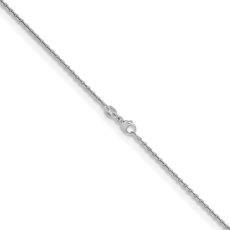 Curata 925 Sterling Silver Rhodium 1.8mm Oval Link Chain Necklace