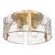 preview thumbnail 2 of 9, Golden Lighting Aenon 3-light Flush Mount in Brushed Champagne Brass