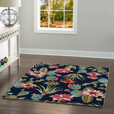 Trinity Cactus Navy/Multi - 5' x 7'