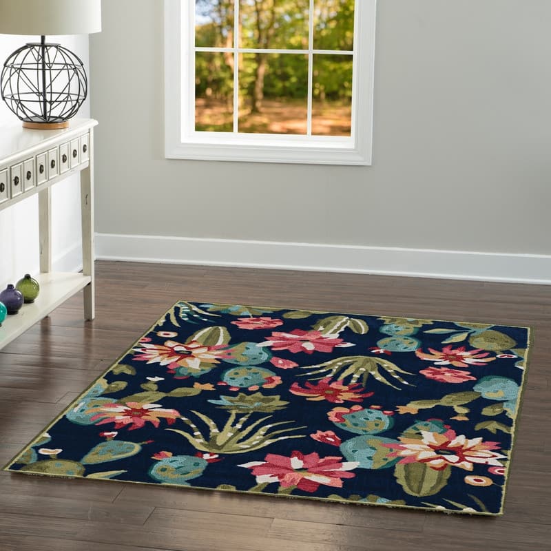 Trinity Cactus Navy/Multi - 5' x 7'