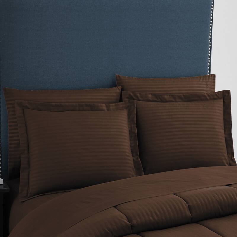 Soft Dobby 8-piece Striped Down Alternative Bed-in-a-Bag Set w/ Sheets