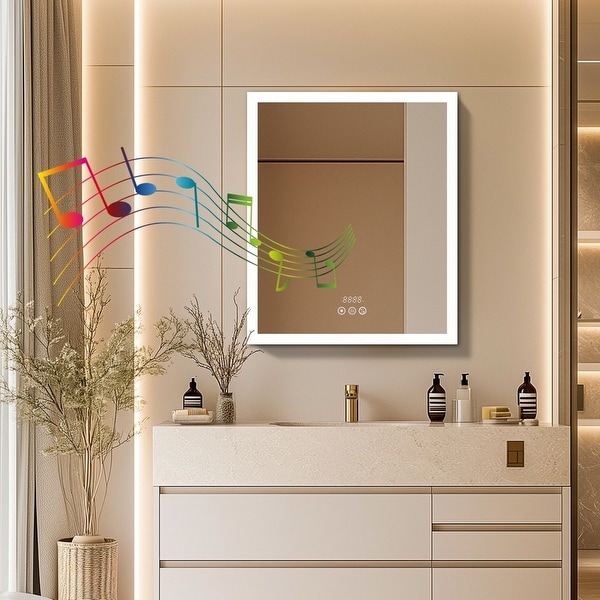 Backlit mirror with storage online