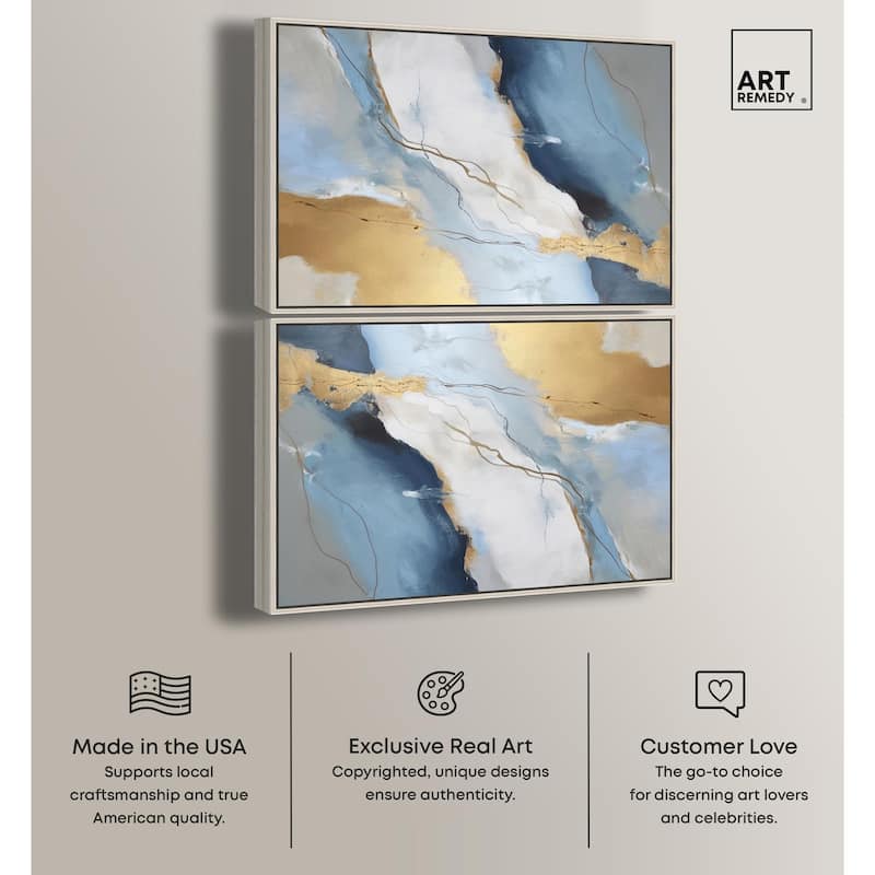 Tonal Strata Canvas by Art Remedy