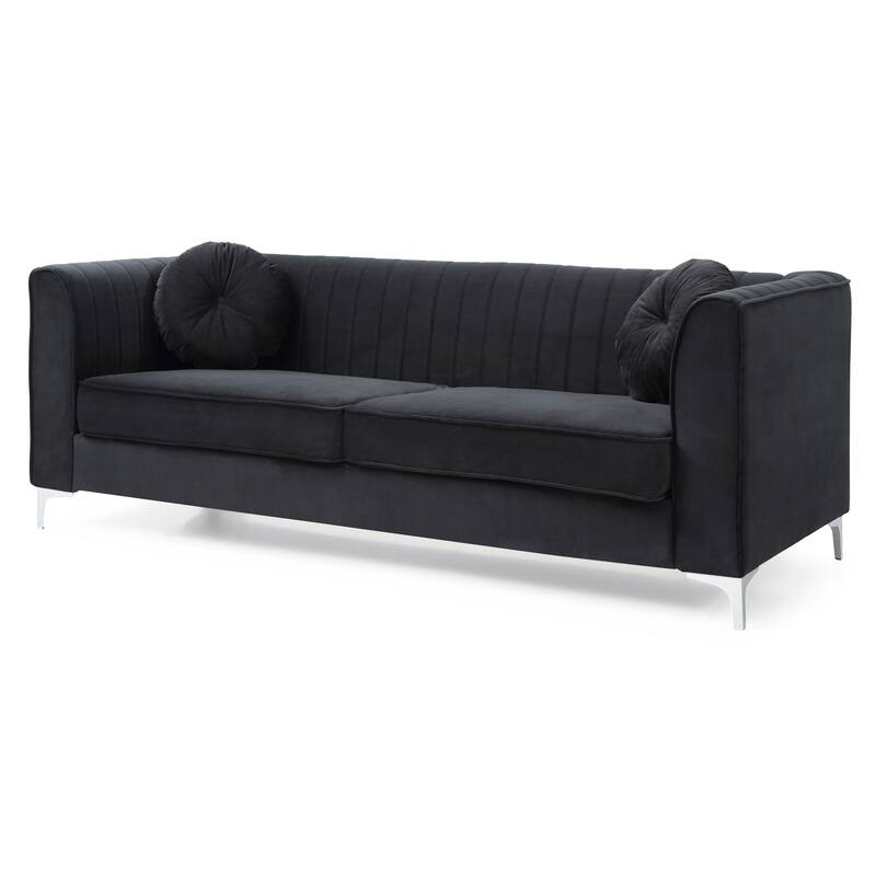 Delray Velvet Tufted Sofa